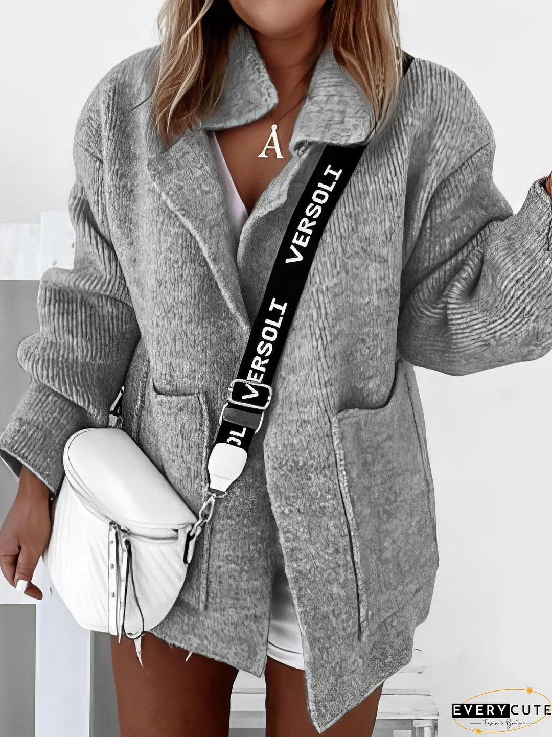 Solid Color Knit Cardigan