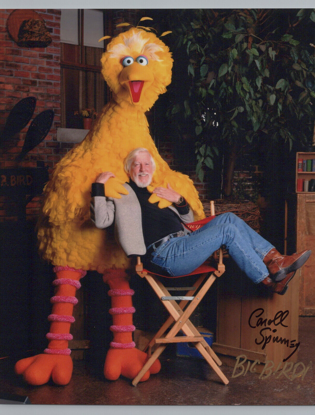 Caroll Spinney (Big Bird Sesame Street) signed 8x10 Photo Poster painting