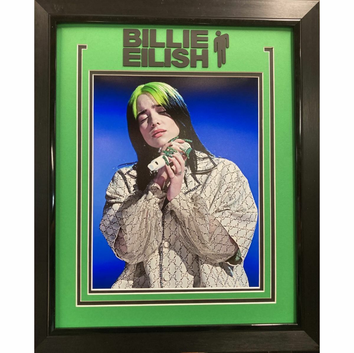 Framed Billie Eilish Pop Singer Professionally Framed & Matted 19x23 Music Photo Poster painting