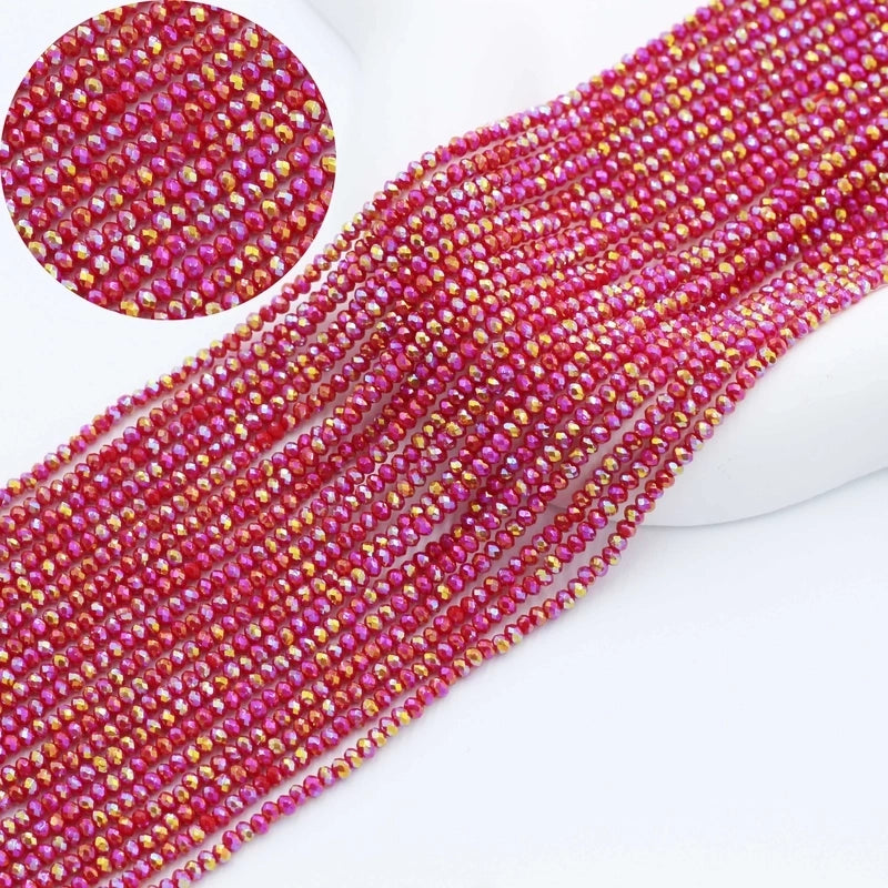 2 Pieces 2 Pieces Per Pack Artificial Crystal Glass Geometric Beads