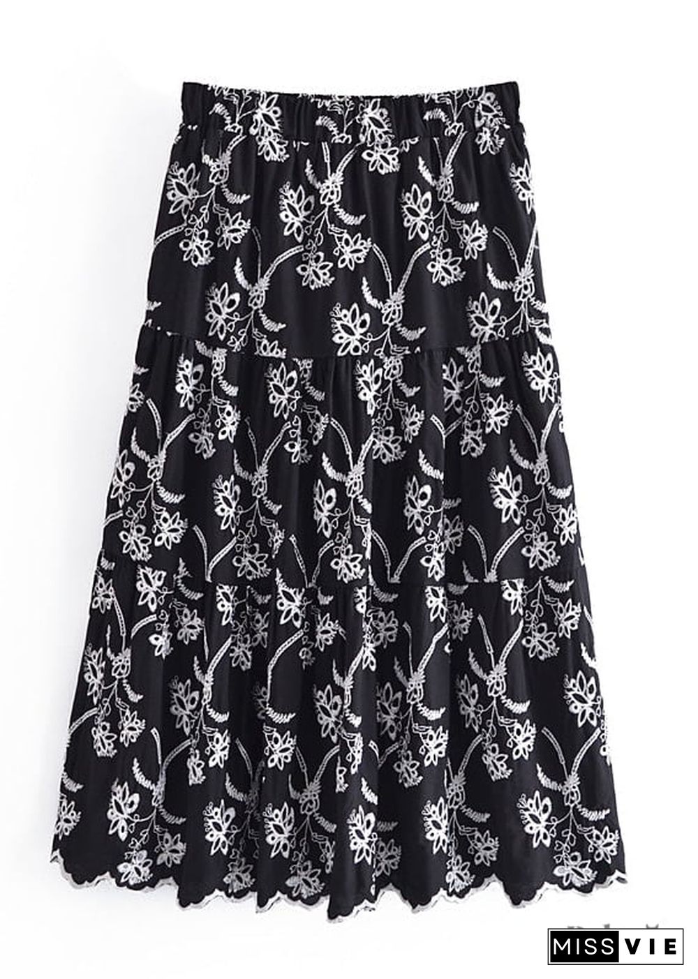 Boho Skirts in Mariana in Lace White, Purple and Black For Women