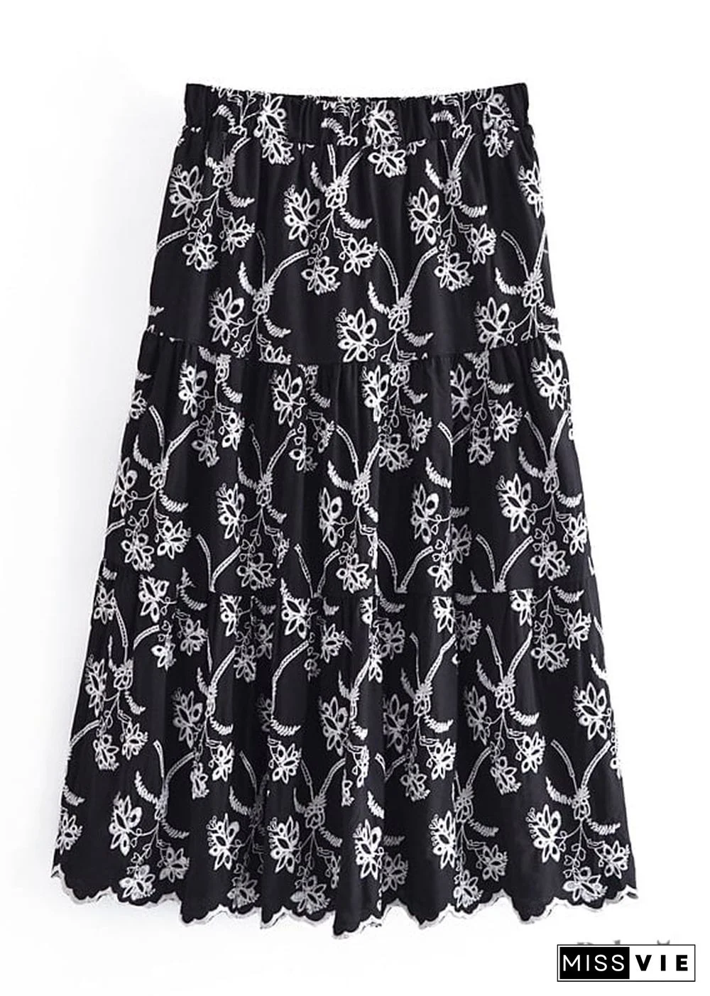 Boho Skirts in Mariana in Lace White, Purple and Black For Women