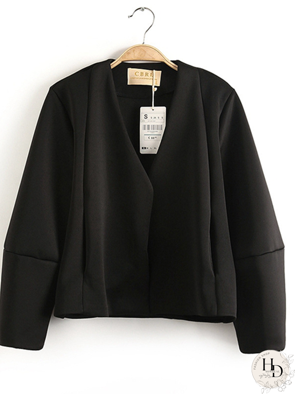 Loose Solid Color Lantern Sleeve Elastic Short Women Coat