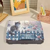 (US Local)Diamond Painting Storage Box DIY 5D Diamond Painting Jewelry Box (Cat B)