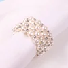 Cream White Pearls Rhinestone Napkin Ring