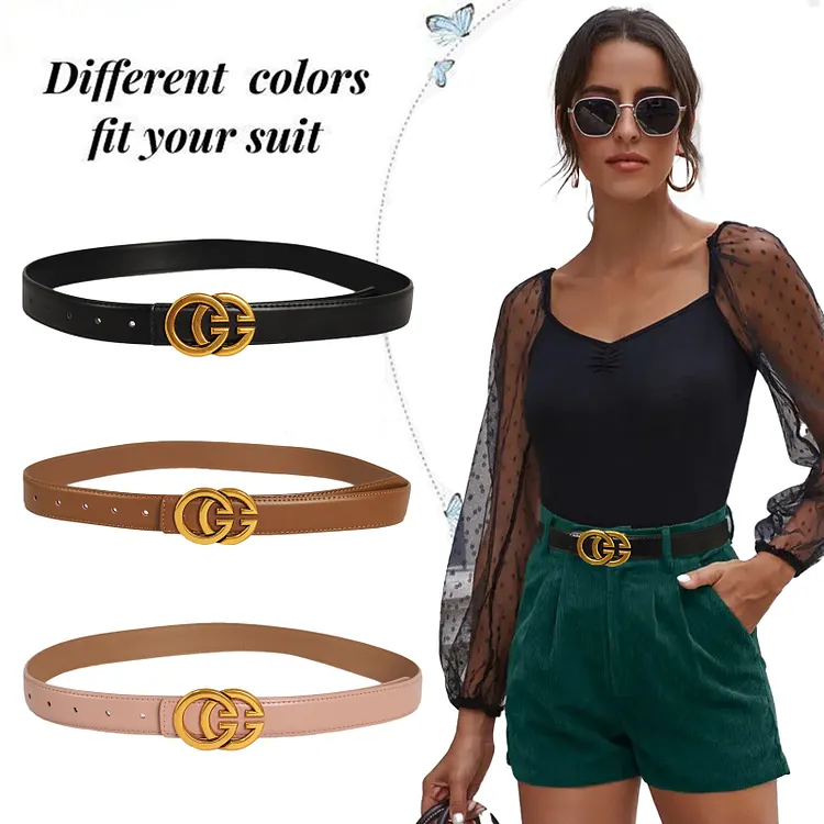 7383 Women\'s Leather Belt With Buckle- Ideal For Dresses, Jeans, TYWestyles Womens Belt for Jeans Genuine Leather Belt  main image 3