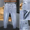 New loose elastic slim fit nine-point pants