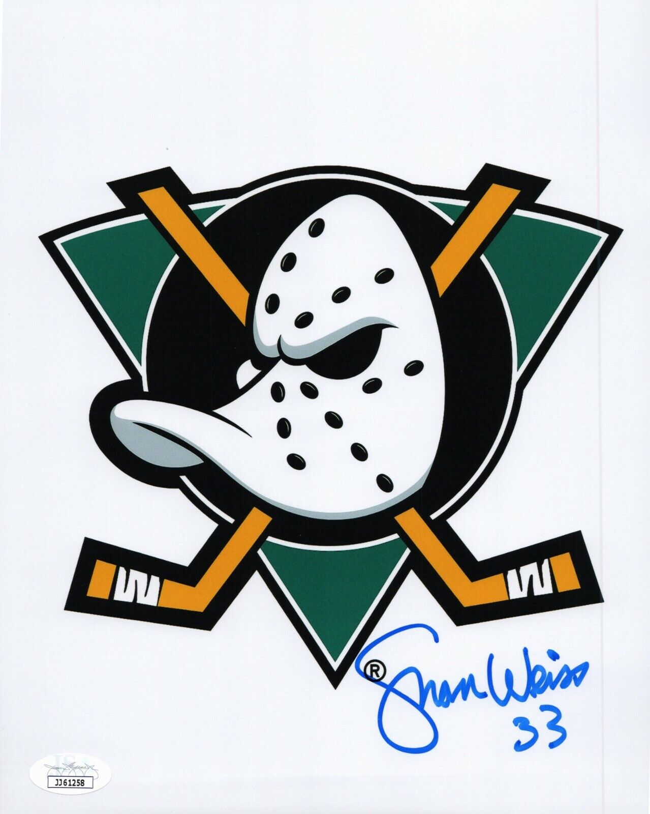 SHAUN WEISS Authentic Hand-Signed ~THE MIGHTY DUCKS GOLDBERG~ 8x10 Photo Poster painting JSA COA