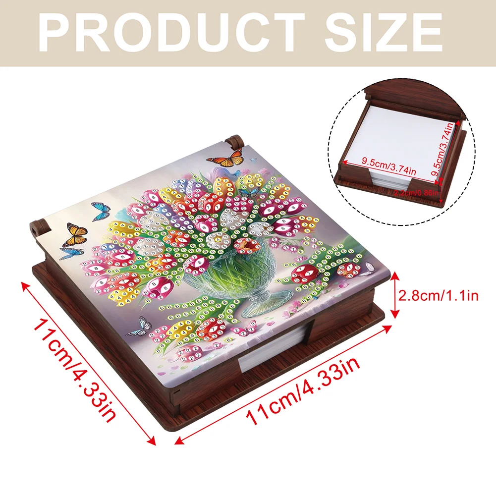 DIY Flower Diamond Painting Note Box Paper 160 Sheets of Paper for DIY Art Craft