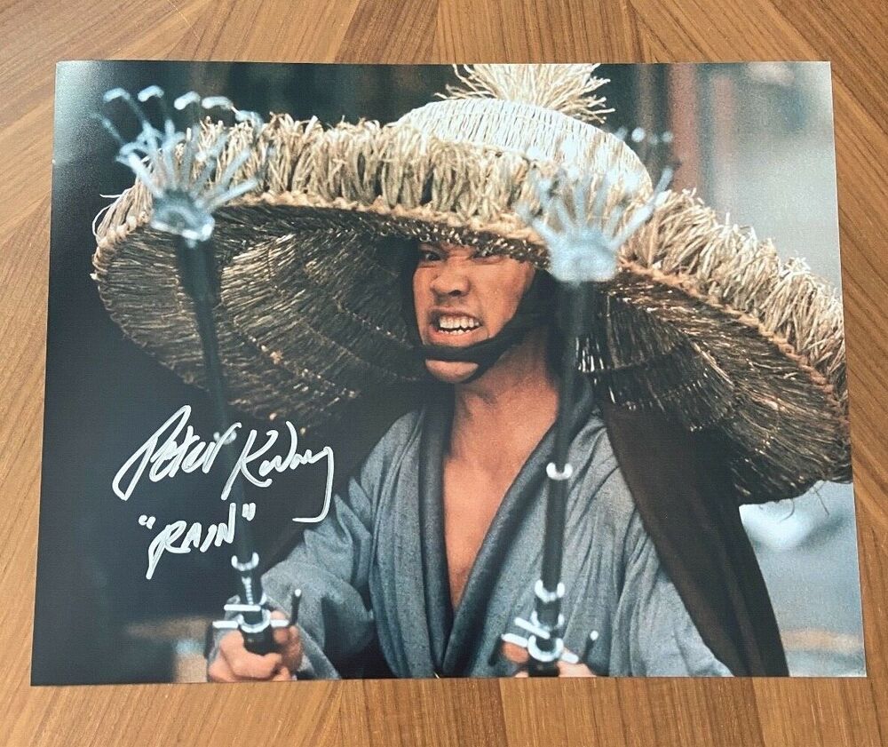 * PETER KWONG * signed 11x14 Photo Poster painting * BIG TROUBLE IN LITTLE CHINA * RAIN * 2