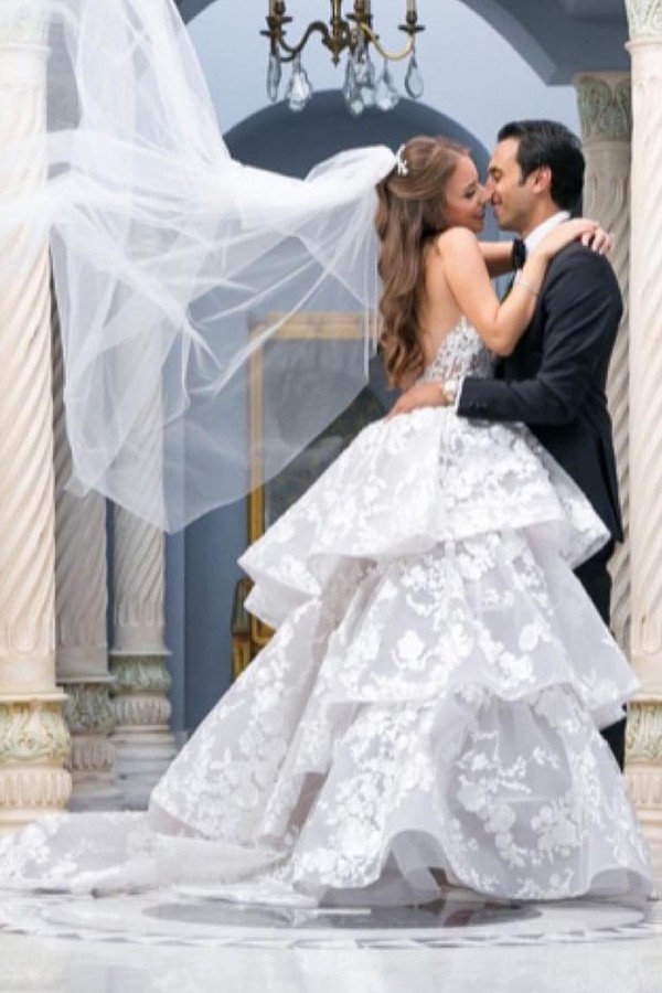 Miabel Stylish Sweetheart Long Ball Gowns Wedding Dress With Tulle Lace
