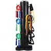 [US Local Warehouse] Vertical Gym Organization for Home Gym Storage Organizer Rack with Lat and Curl Bar Revolving Bars Workout Equipment Storage for 36 Handles & Straps Home Accessories Organization