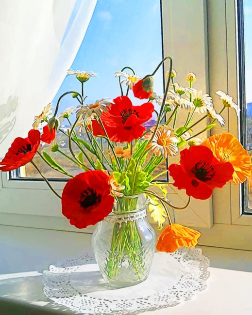 

Orange And Red Flowers – Aesthetic Paint By Numbers - 40*50CM, 501 Original