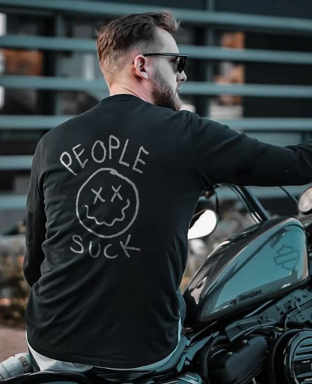 People Suck Printed Comfortable T-shirt - Krazyskull