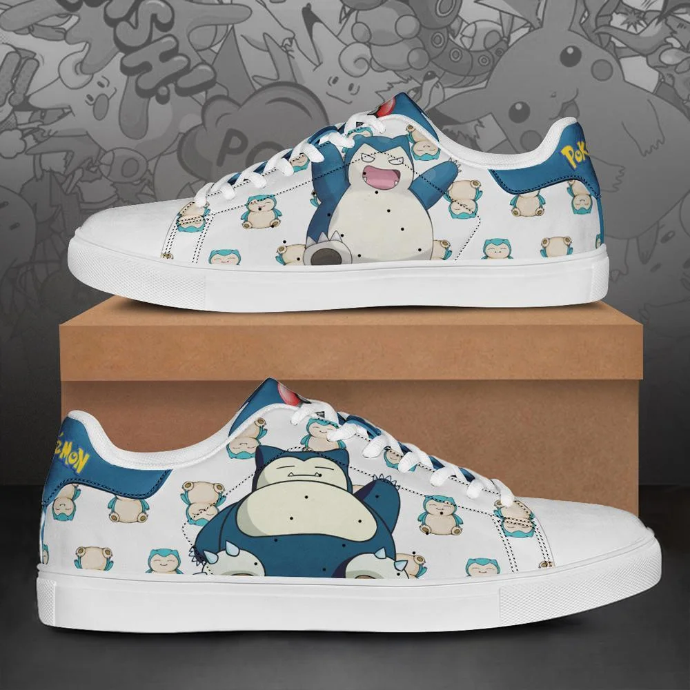 Kingofallstore - Anime Shoes Snorlax Skate Sneakers Custom Pokemon Anime Shoes