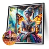 Diamond Painting-DIY Full Round Drill Garden Butterfly Fairy