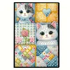 Cat 5D DIY Diamond Art Painting Notebook Kit 50 Pages A5 Rhinestone Art Painting Notebook Kit for Adults Beginners Holiday Birthday Gift