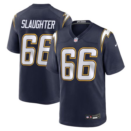 Men's Los Angeles Chargers #66 Jake Slaughter Navy 2026 NFL Draft Game Jersey