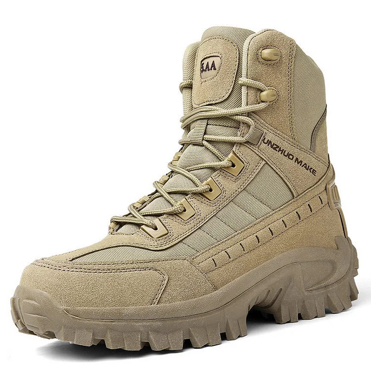  Men's Waterproof Side Zipper Outdoor Combat Boots (Durability Upgrade)