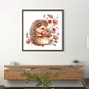 Hedgehog And Flower-11CT Stamped Cross Stitch 40*40cm/15.75*15.75in