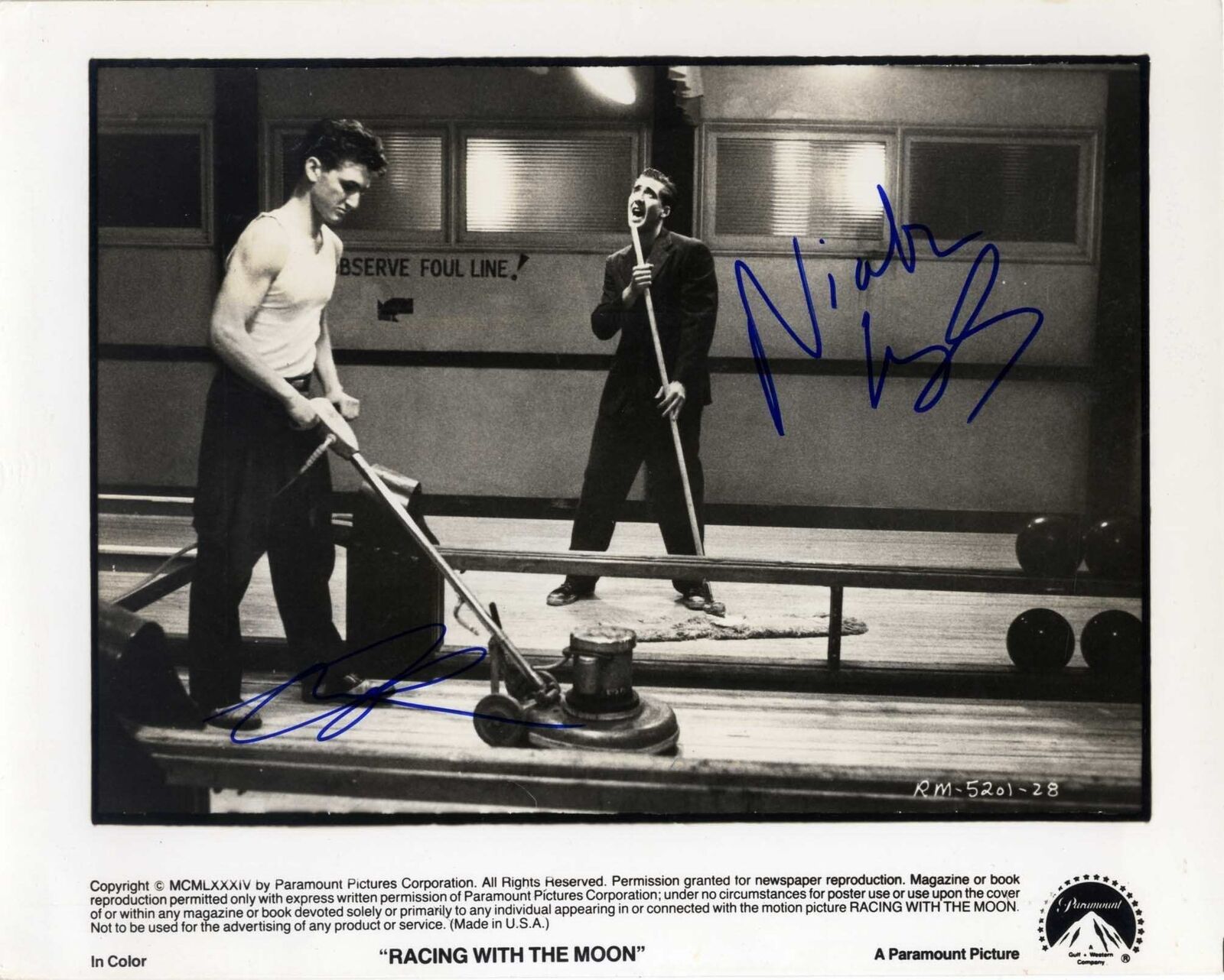 ACTORS Nicolas Cage & Sean Penn autographs, signed Photo Poster painting