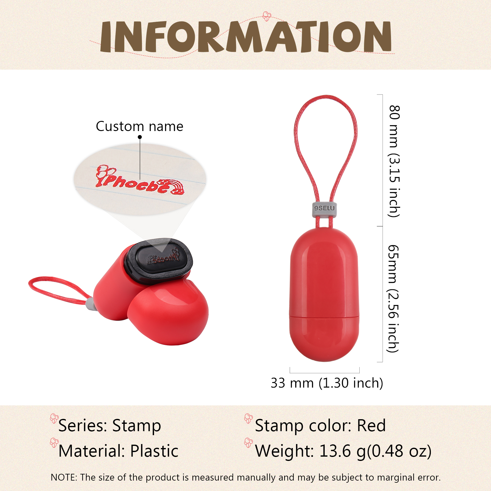 Timbro con nome personalizzato ragazzo regalo per studente scuola insegnante su libro/vestito