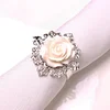 Silver White Rose Catering Napkin Ring