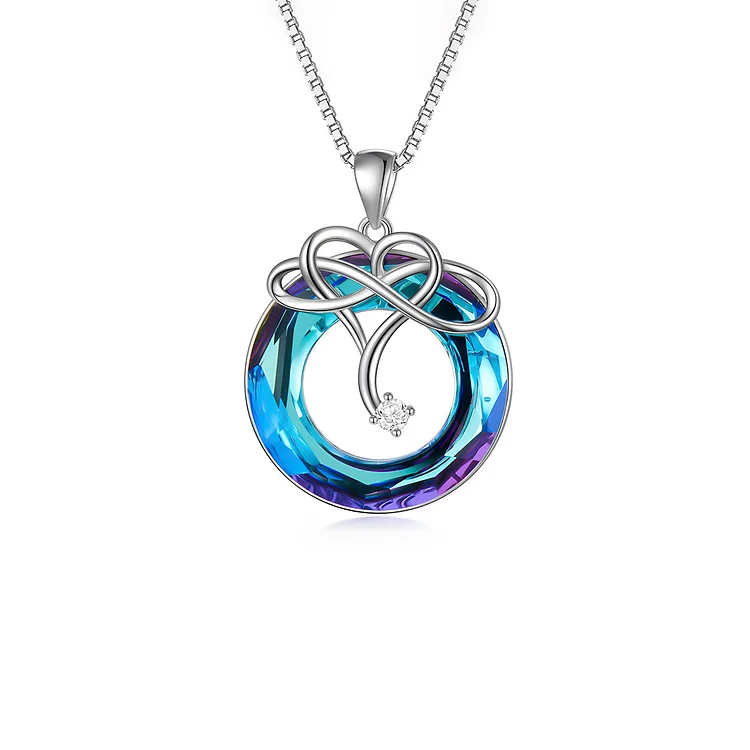 For Love - S925 The Love and Devotion That Bonds Us Together Now And Always Crystal Infinity Necklace