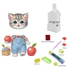uk.everydayedeals DIY Diamond Painting Acrylic Bobble Head Decoration - Cat Apples