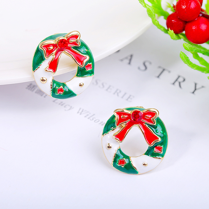 Christmas Green Snowflake Diamond Earrings 2024 - Flycurvy 