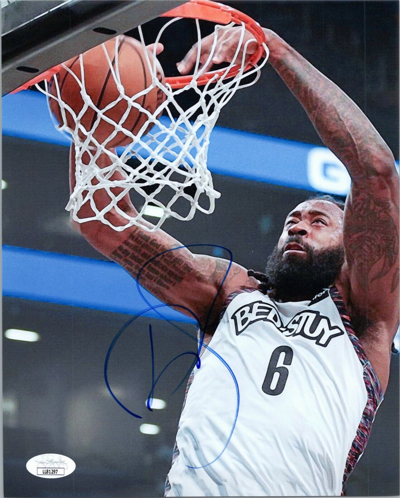 ~ DeANDRE JORDAN Authentic Hand-Signed Brooklyn Nets