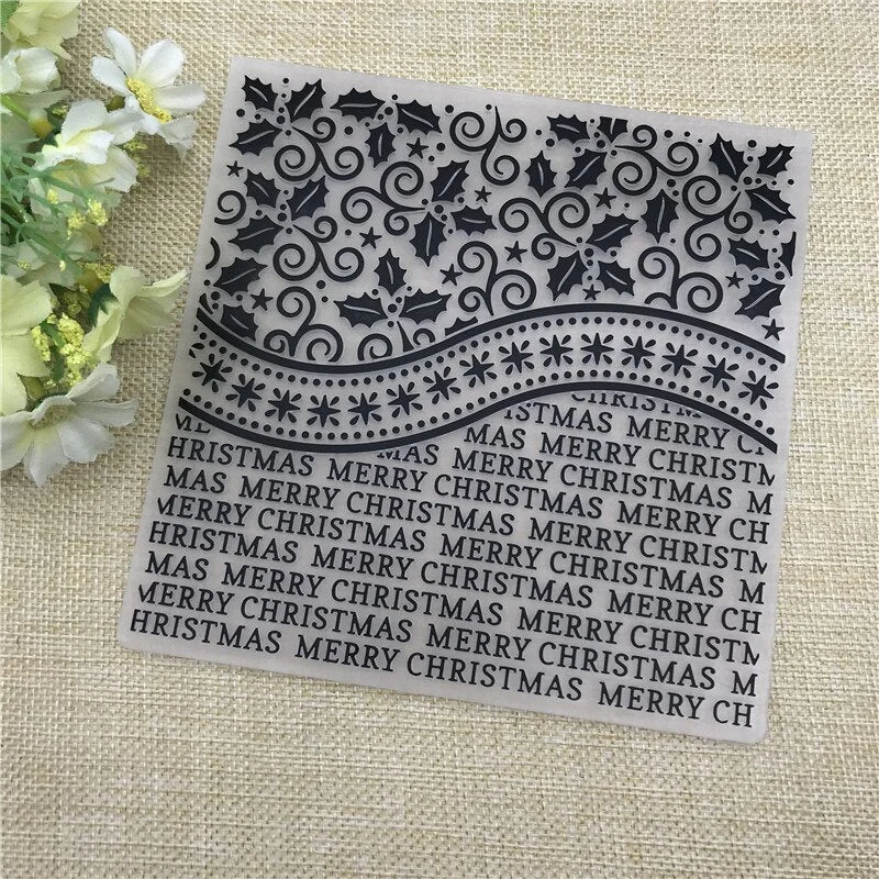 Merry Christmas Embossing Folder Plastic Card Making Stamps Scrapbooking Paper Craft Supplies Folders Album DIY