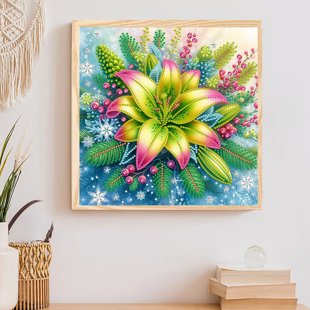 Lily - Partial Special Shaped Drill Diamond Painting Kits (Canvas|30*30cm)