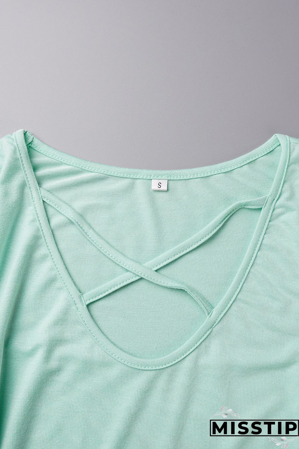 Grass Green Casual Print Patchwork Tops