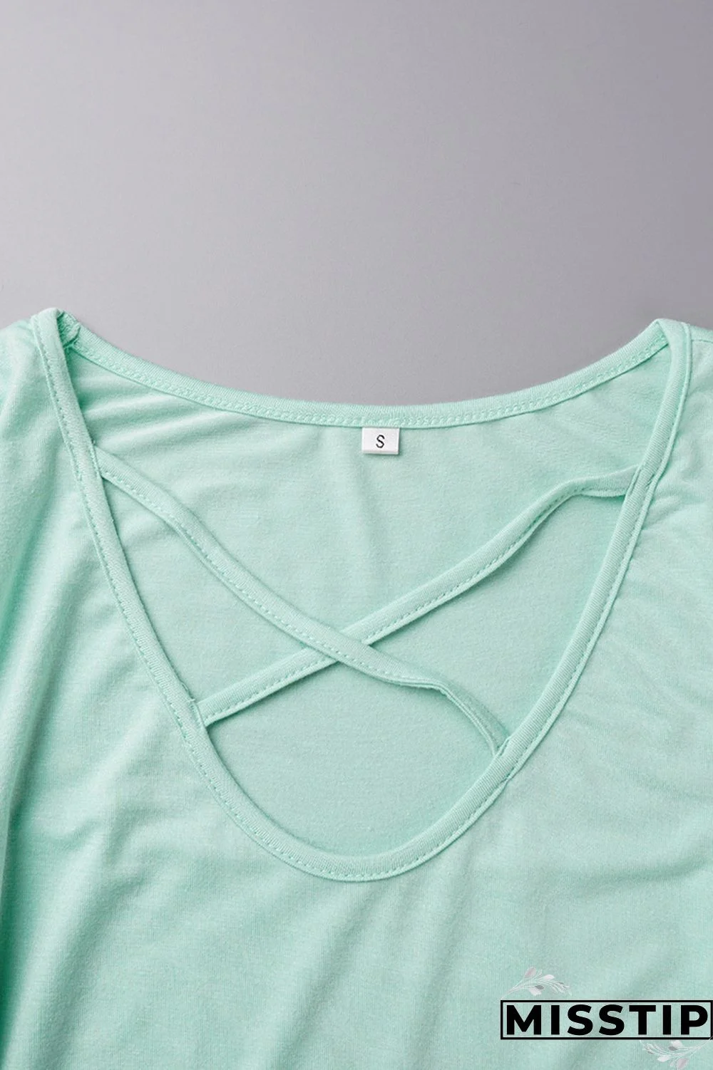 Grass Green Casual Print Patchwork Tops