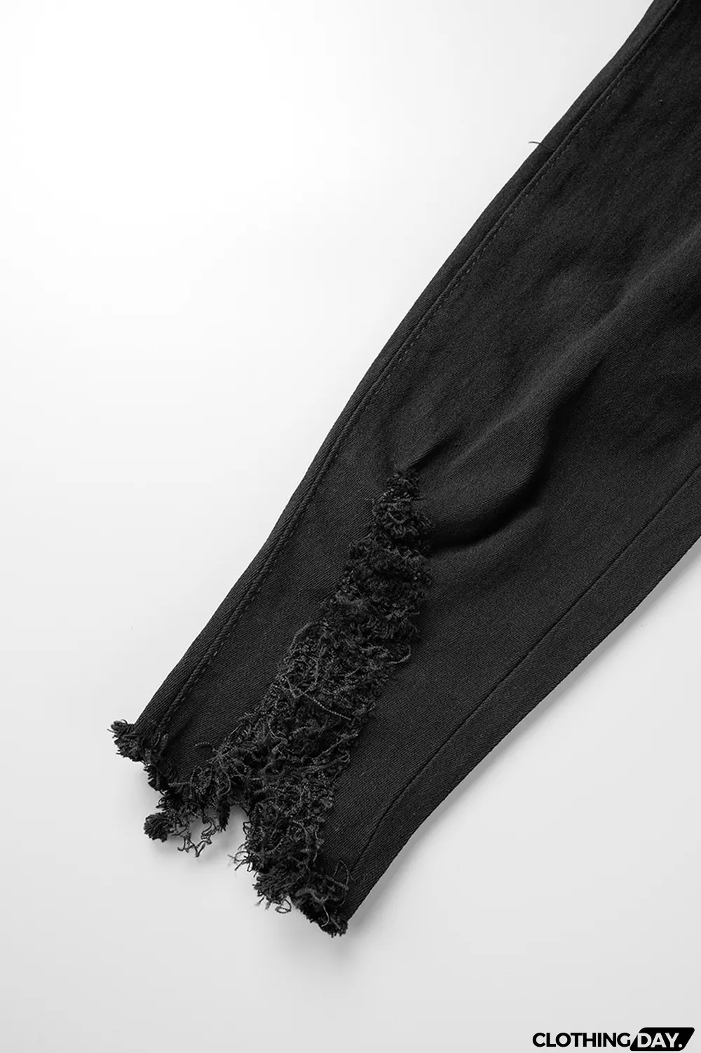 Black Casual Solid Ripped High Waist Skinny Denim Jeans