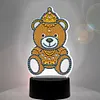 DIY Diamond Painting 7 Color Night Light Lamp Home Decoration Ornament Gift Kit(Bear)