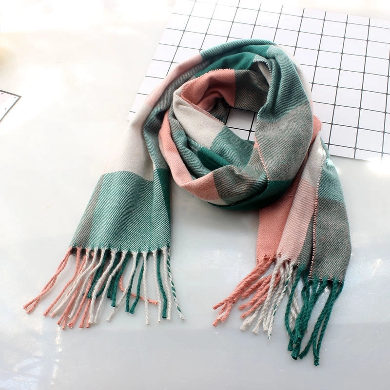 Autumn And Winter Children’s Scarf Scarf Dual-use Autumn And Winter Warm Baby Cashmere Scarf Plain Plaid Women’s Scarf