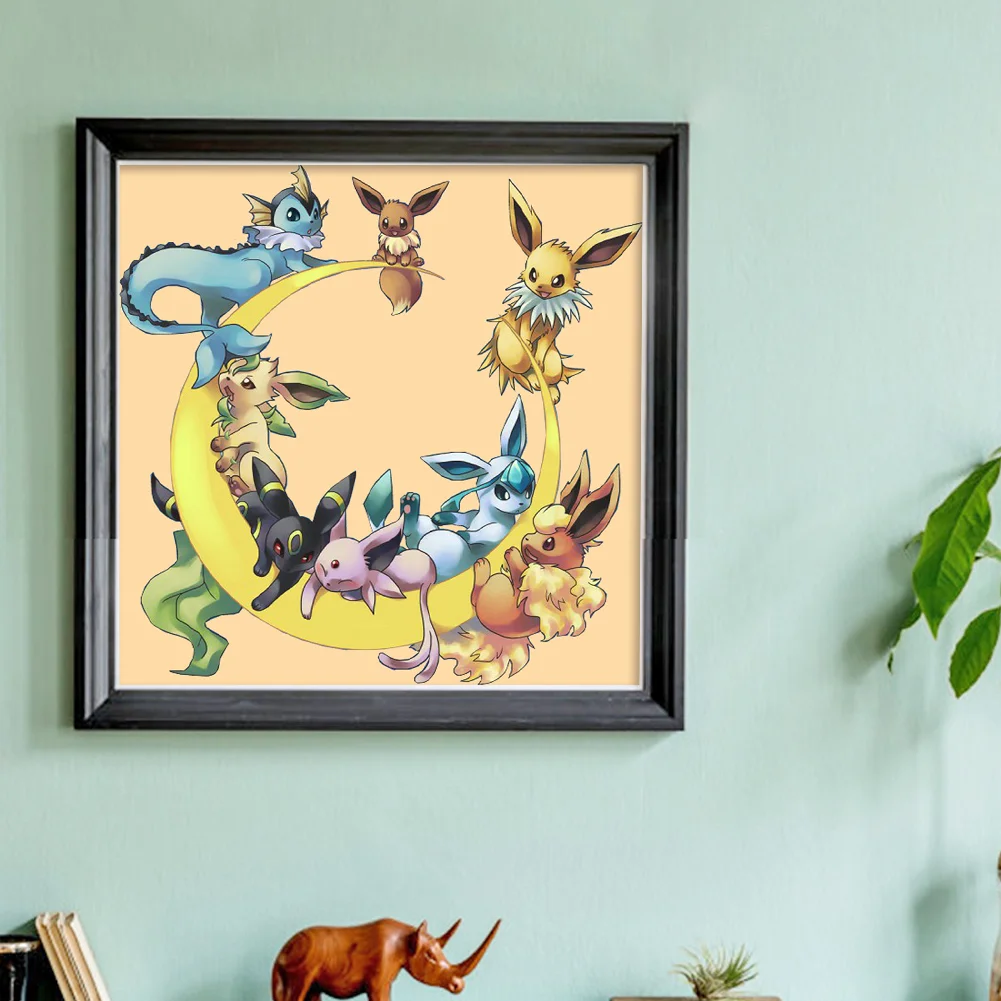 11CT Full Stamped Cross Stitch - Pokémon Genie(Canvas|50*50CM)