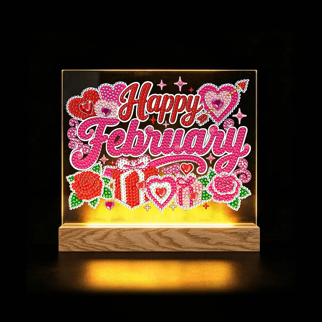 12 Pcs DIY Diamond Painting Night Light Diamond Art LED Lamp 7.87x5.91 Inch