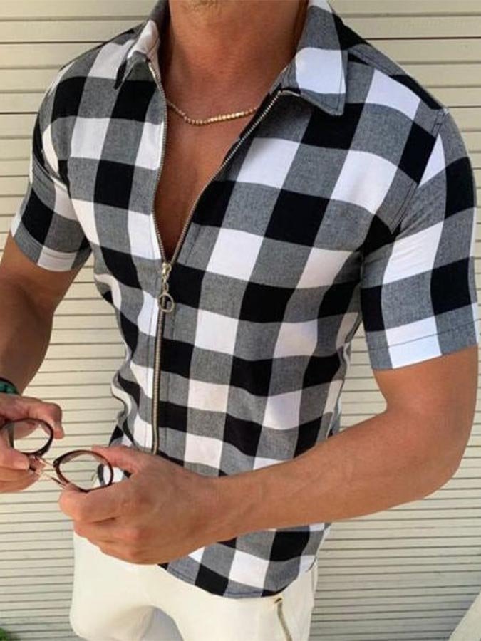 Men's Casual Cotton Print Shirt
