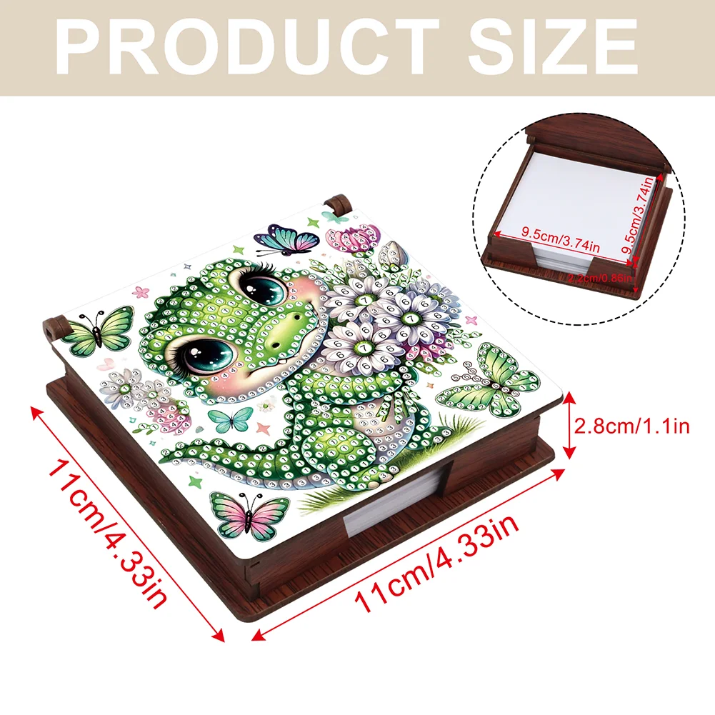 DIY Butterfly Dinosaur Diamond Painting Note Box Paper 160 Sheets of Paper for DIY Art Craft