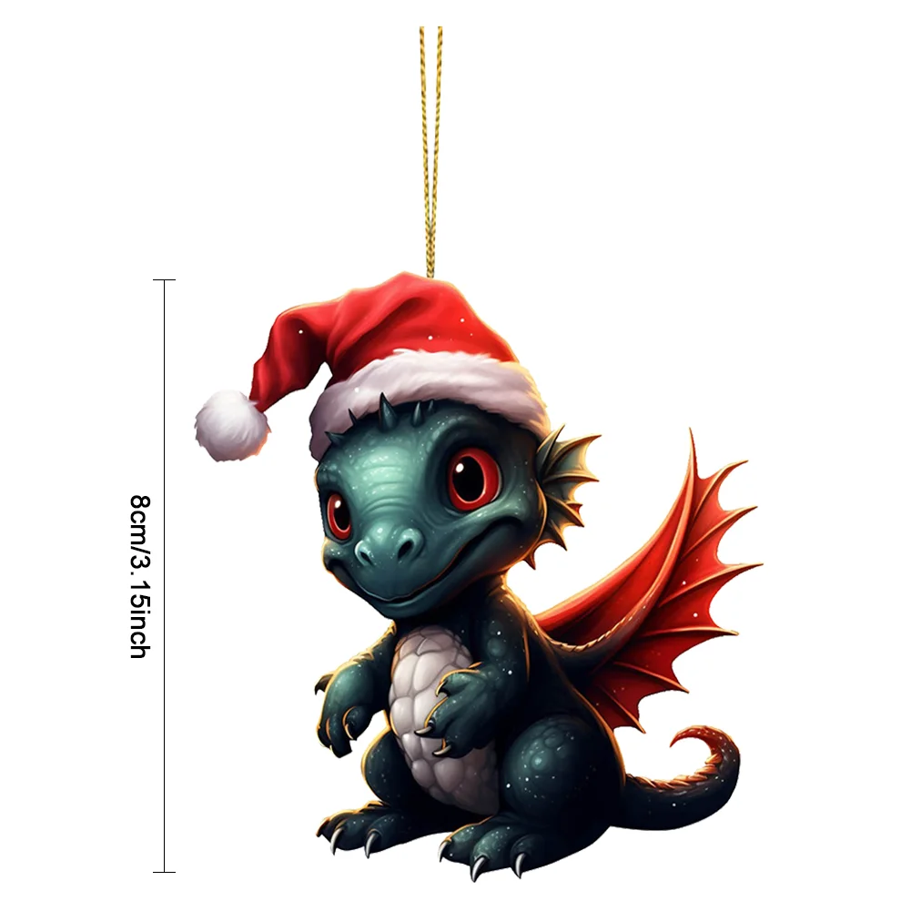 Statue Of Baby Dragon Acrylic Handmake Dinosaur Figurines Cartoon (Dark Grey)