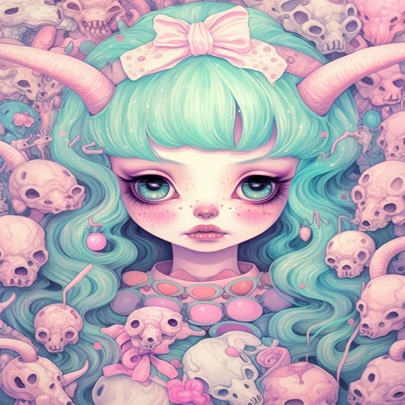 11CT Full Stamped Cross Stitch - Big Eye Doll(Canvas|45*55CM)