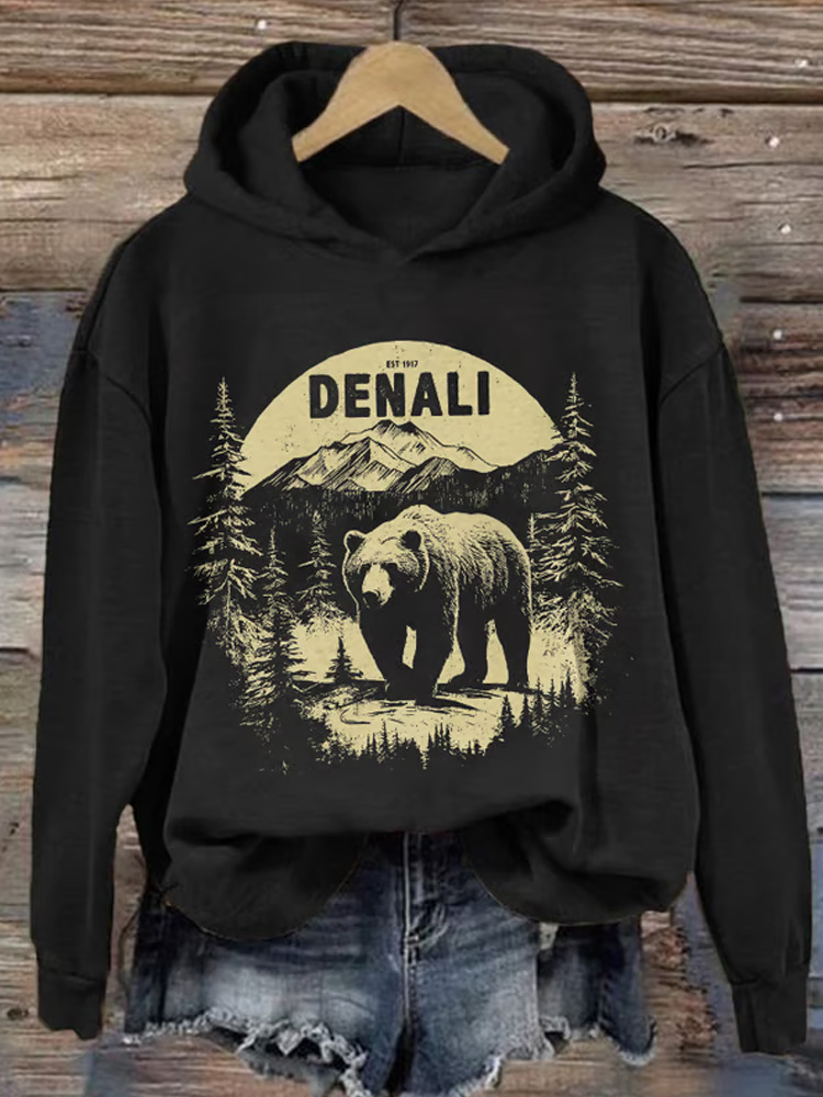 Comstylish Women's Denali Alaska Est 1917 Print Sweatshirt