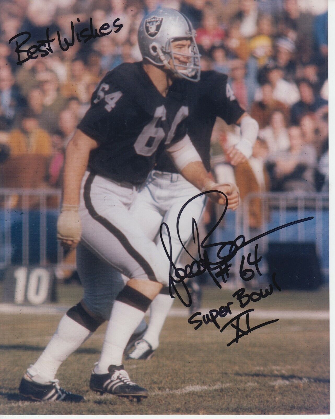 George Buehler W/ SB Inscription #0 8x10 Signed Photo Poster painting w/COA Oakland Raiders -