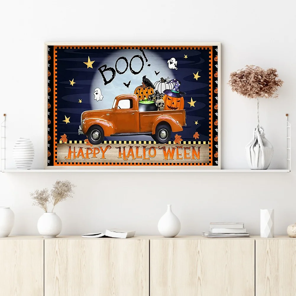 Happy Halloween 5D DIY Diamond Painting Kits Resin Full Round Home Wall Art