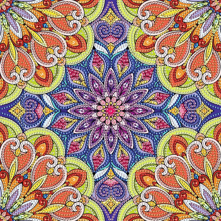 Partial Special-shaped Diamond Painting - Mandala 30*30CM