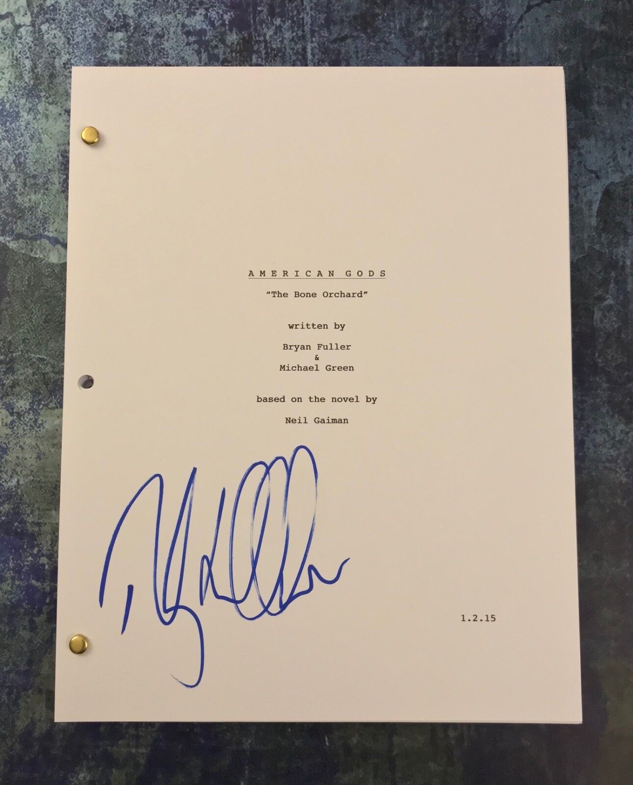 GFA American Gods Shadow Moon * RICKY WHITTLE * Signed Full Script PROOF R1 COA