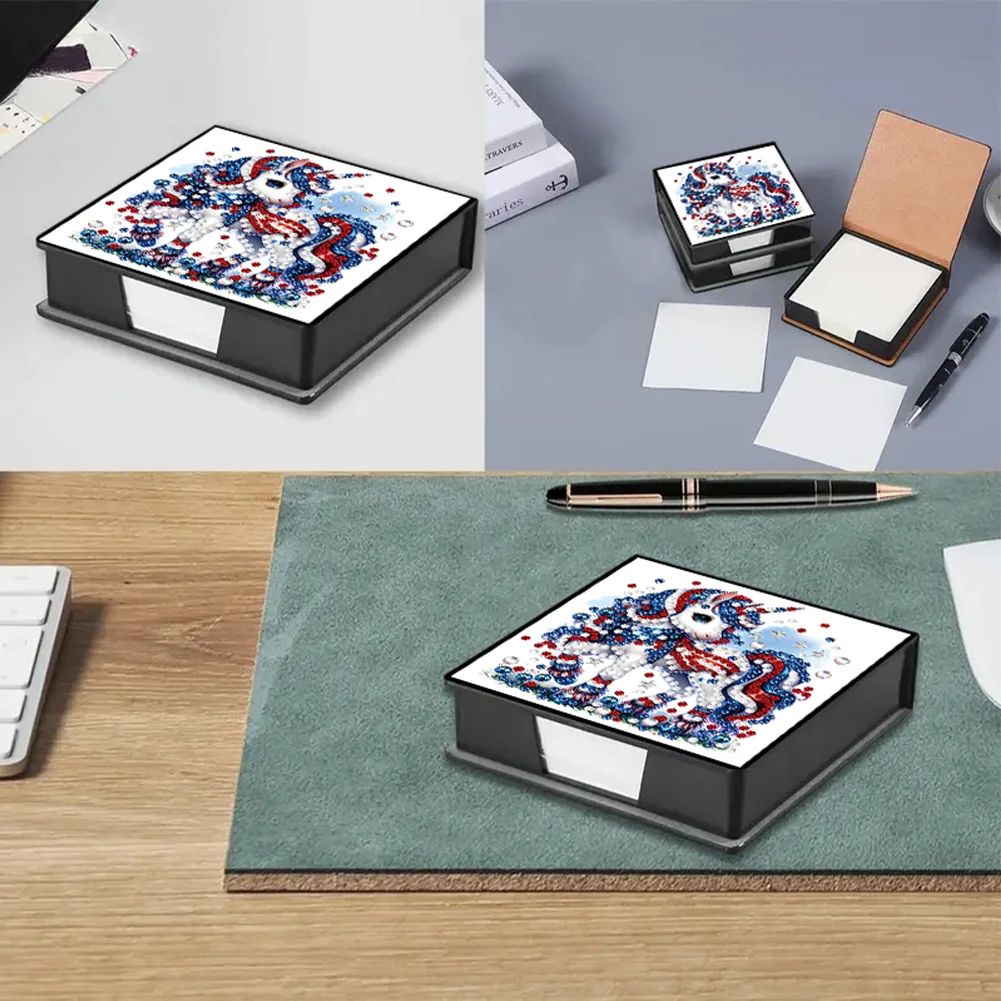 PU 5D Diamond Painting Kit Note Box DIY Diamond Art Notepad Box (K)